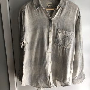Wilfred Free grey plaid Button Up size M